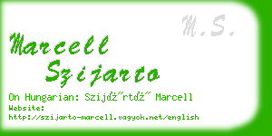 marcell szijarto business card